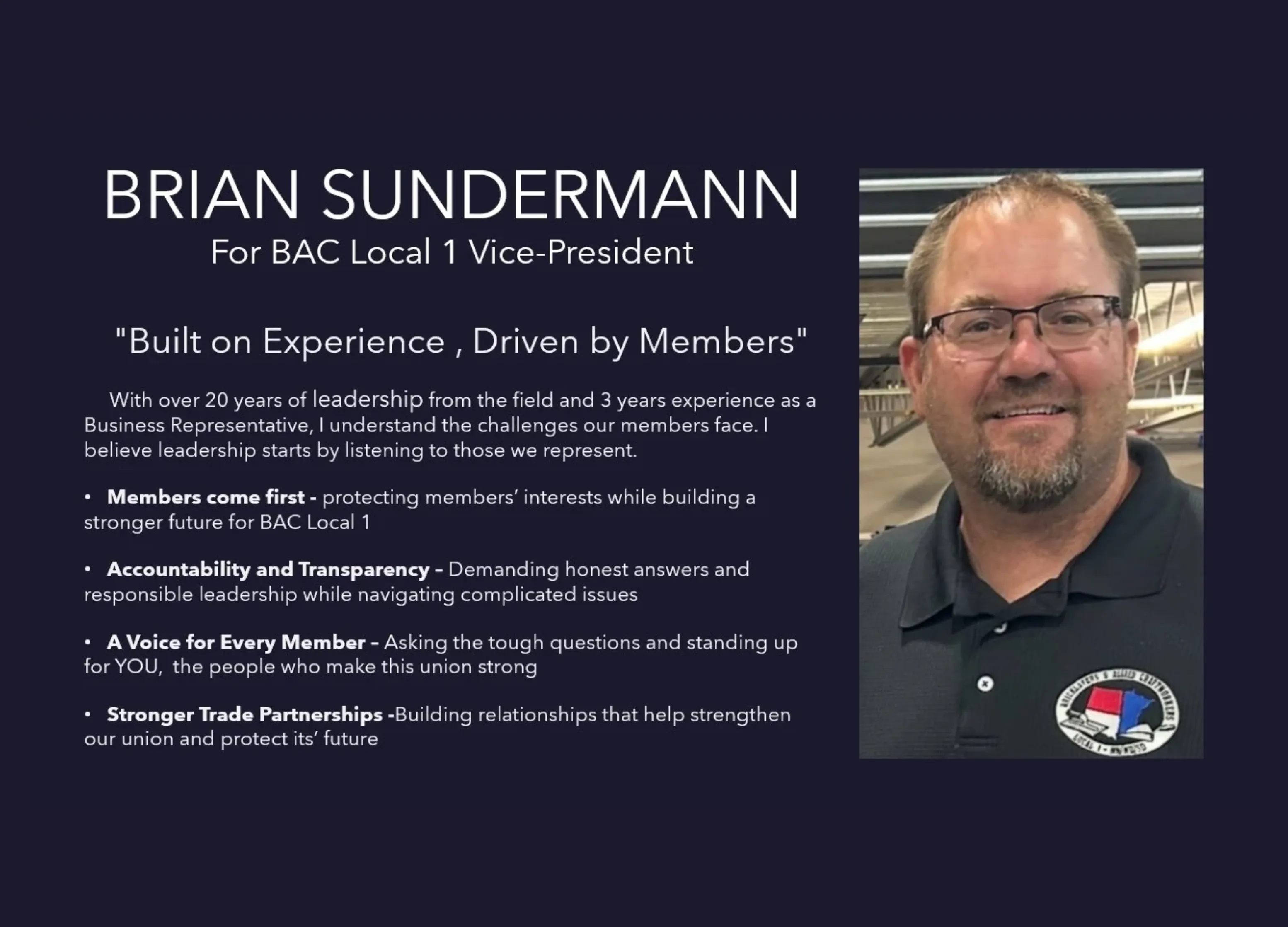 Brian Sundermann Election Postcard
